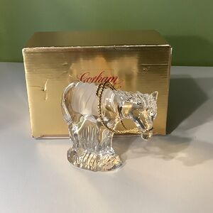 Gorham Crystal Nativity Donkey